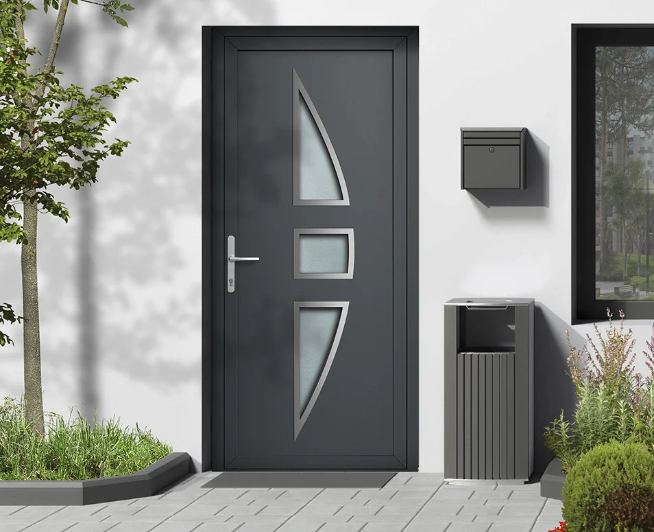 Photo d'une porte en alunmium sur sur-mesure