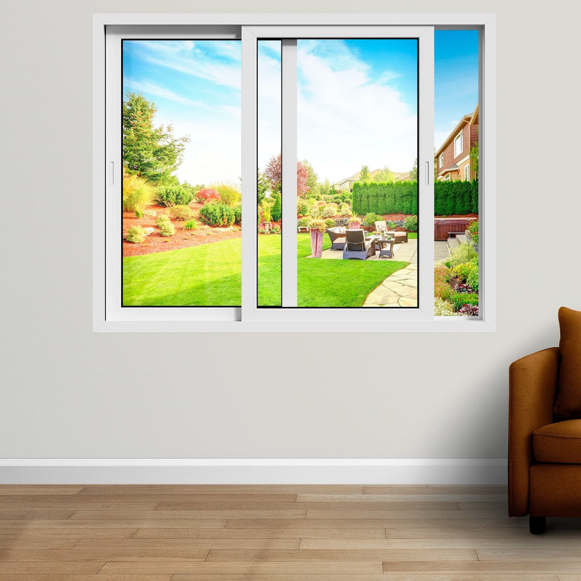 Fenêtre coulissante PVC 2 vantaux sur-mesure
