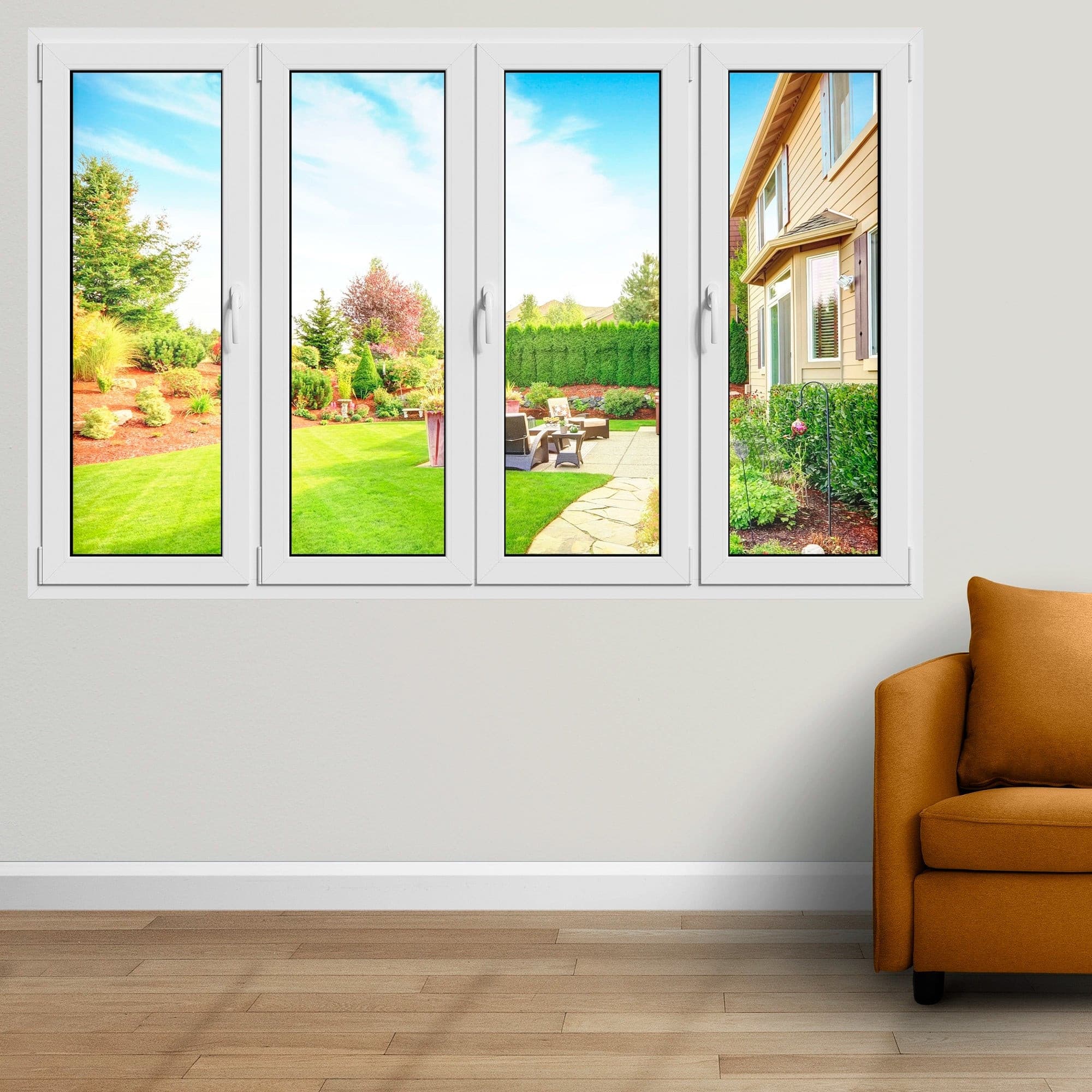 Fenêtre PVC sur-mesure 4 vantaux - oscillo-battant